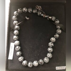 Whitney Kelly Snowflake Obsidian Necklace
